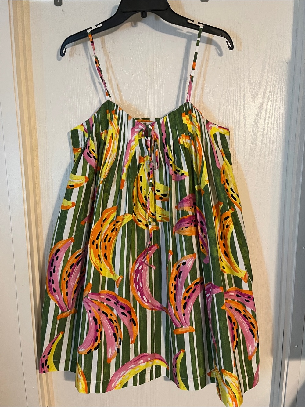 Free Assembly Banana Print Cotton Sun Dress NWT Medium